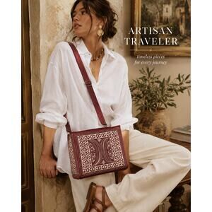 Vintage Artisan Embroidered Box Bag Burgundy Ivory Folk Art Crossbody Travel